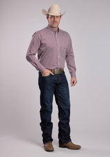 Mens Roper Red Tile Foulard Long Sleeve Button Shirt