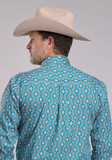 Mens Roper Vintage Ornate Paisley Long Sleeve Button Shirt