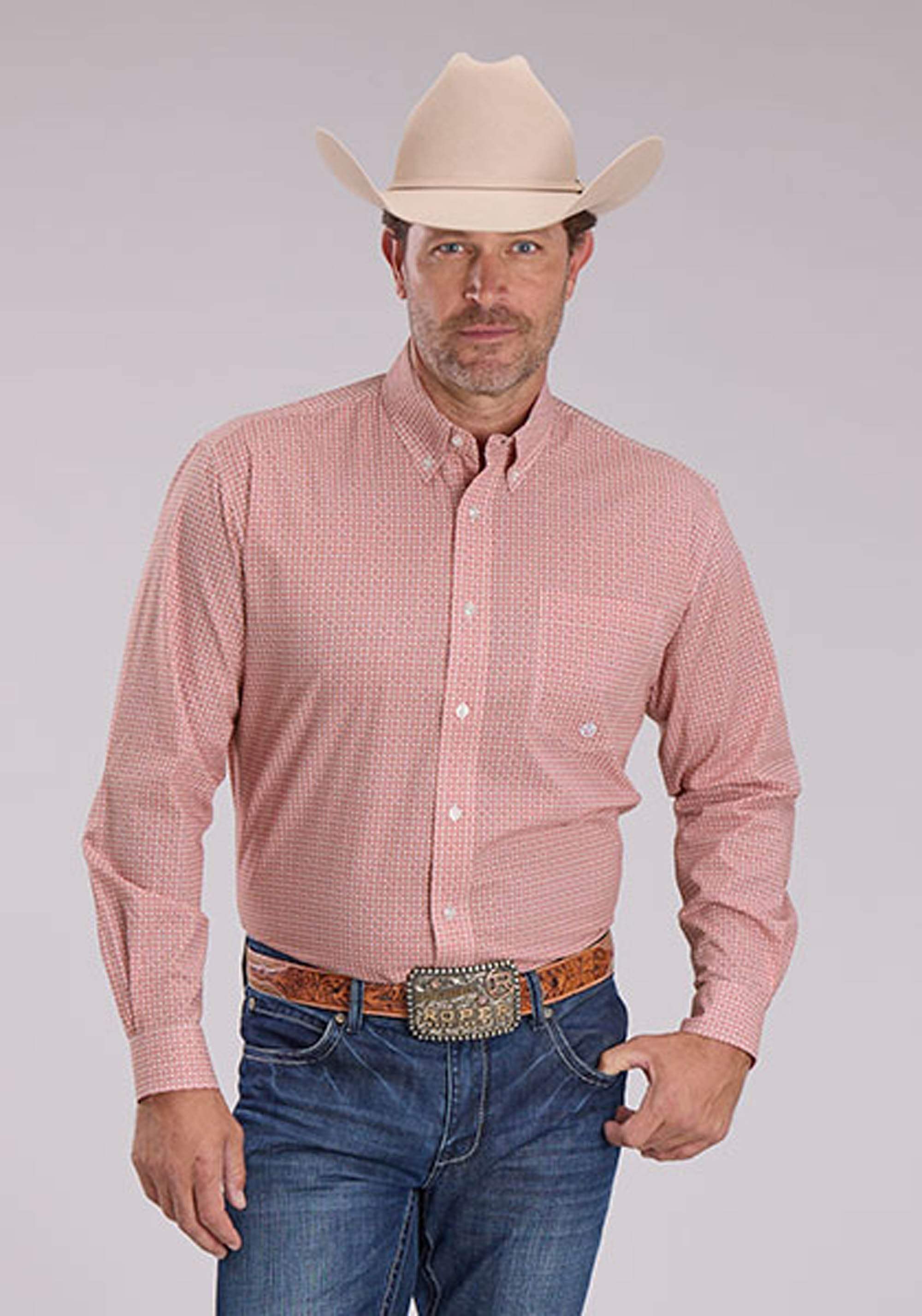 Roper Mens Long Sleeve Button Saltillo Foulard Western Shirt - Roper - Flyclothing LLC