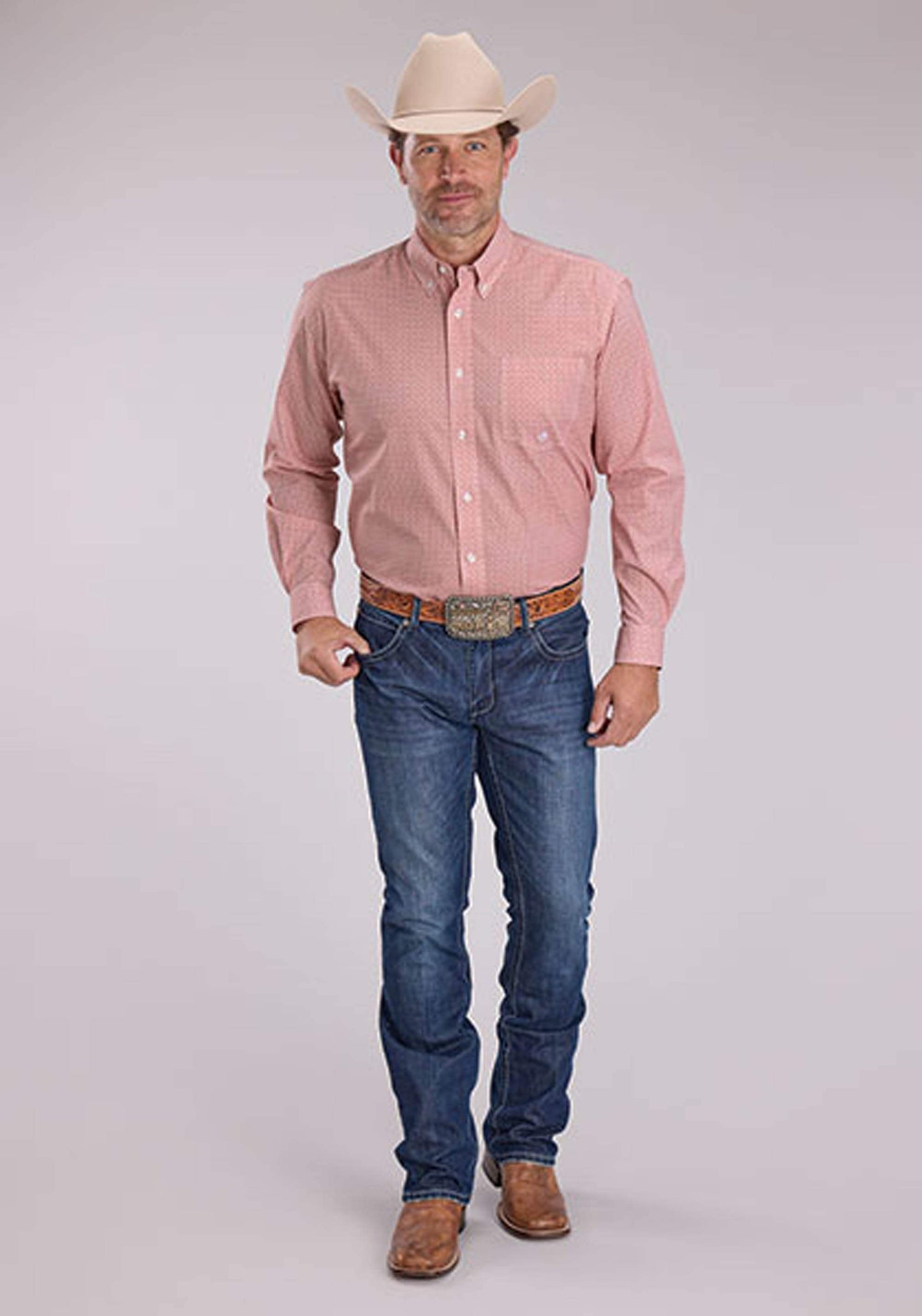 Roper Mens Long Sleeve Button Saltillo Foulard Western Shirt - Roper - Flyclothing LLC