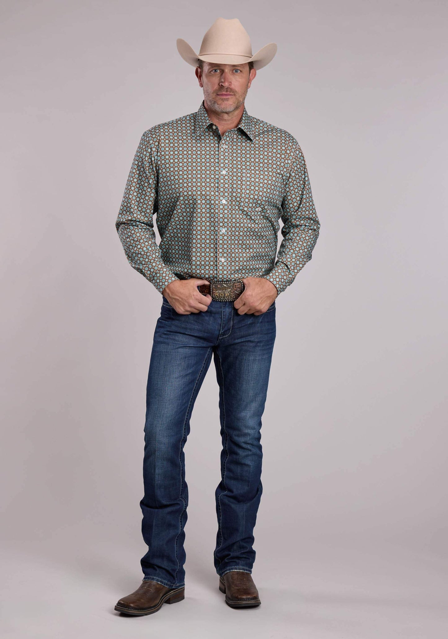 Mens Roper Canyon Foulard Long Sleeve Button Shirt - Roper - Flyclothing LLC