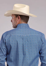 Mens Roper Sky Tile Foulard Long Sleeve Button Shirt - Roper - Flyclothing LLC