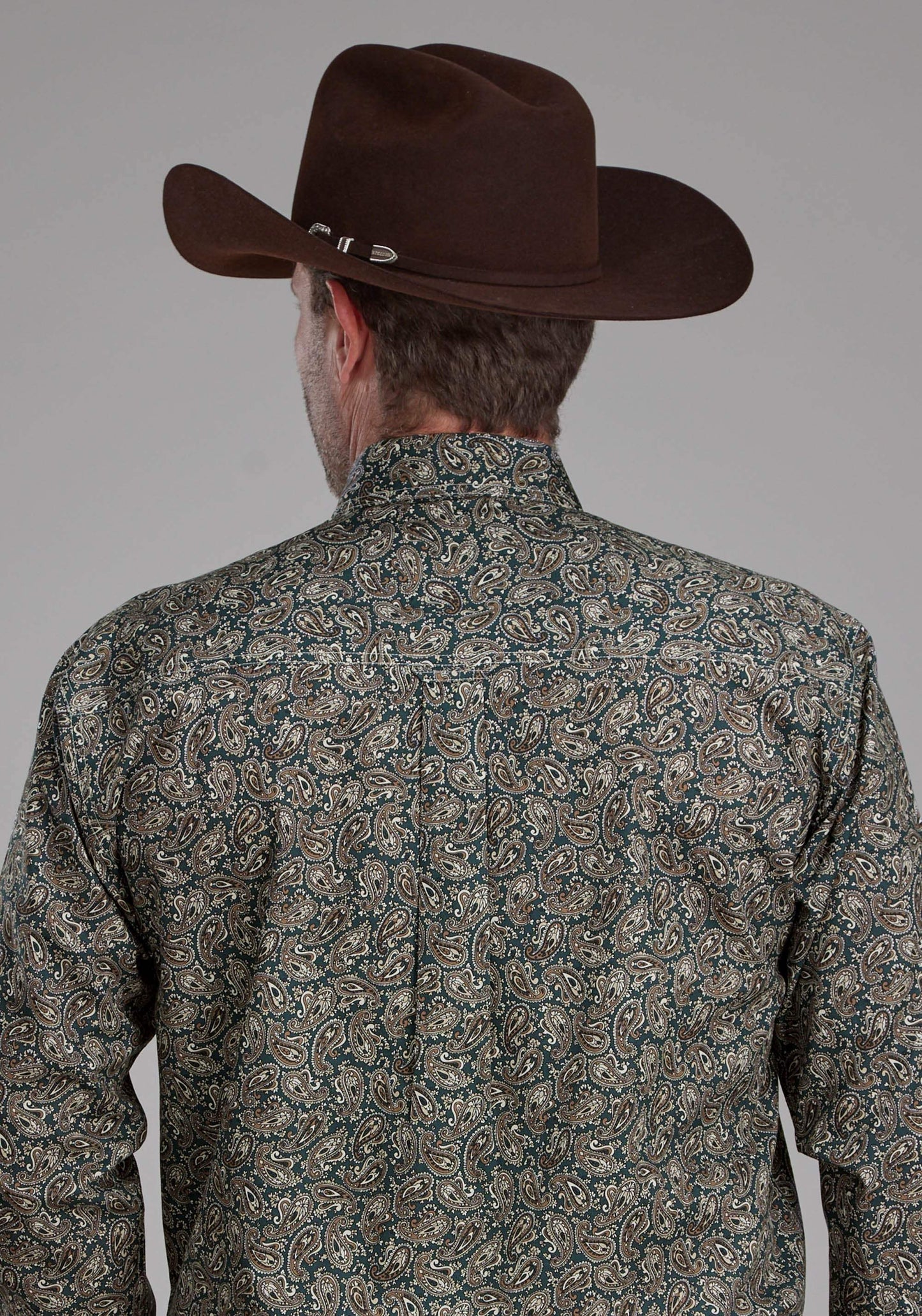 Roper Mens Oak Paisley Long Sleeve Button Western Shirt - Roper - Flyclothing LLC