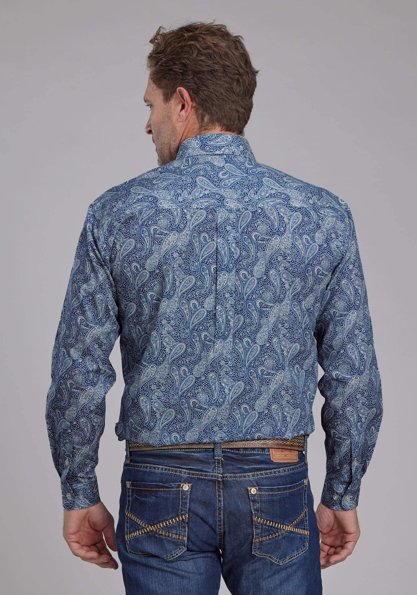 Roper Mens River Paisley Long Sleeve Button Western Shirt - Roper - Flyclothing LLC