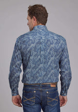 Roper Mens River Paisley Long Sleeve Button Western Shirt - Roper - Flyclothing LLC