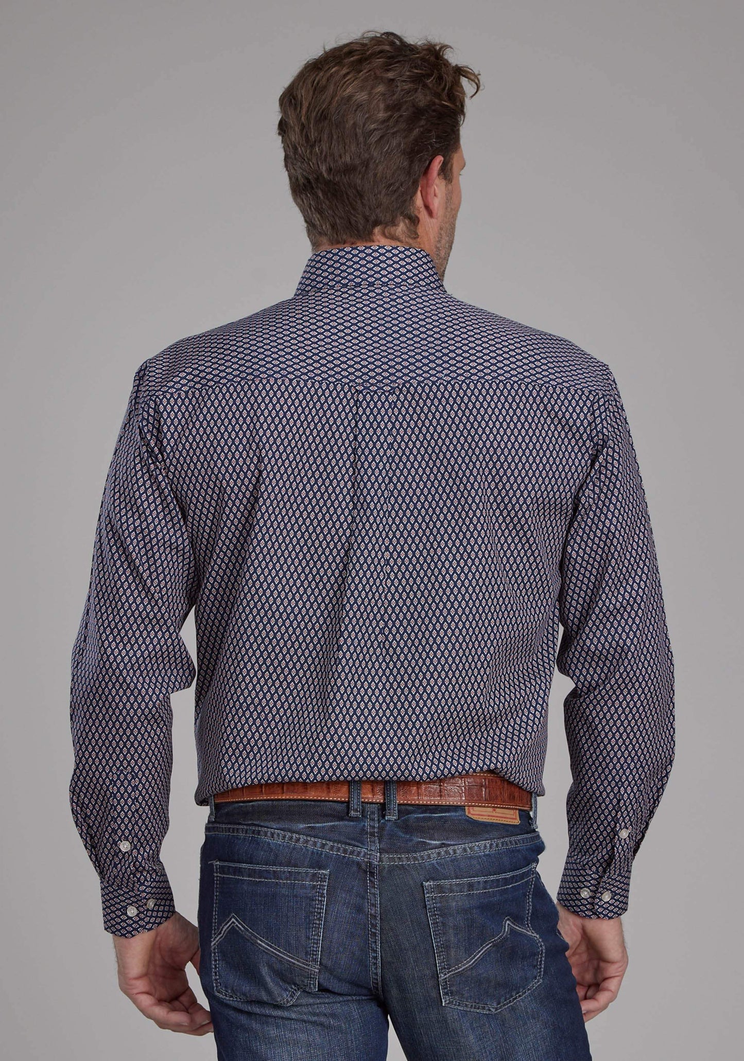 Roper Mens Diamond Eye Geo Long Sleeve Button Western Shirt - Roper - Flyclothing LLC