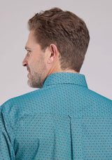 Roper Mens Long Sleeve Button Aztec Diamond Geo Western Shirt - Roper - Flyclothing LLC