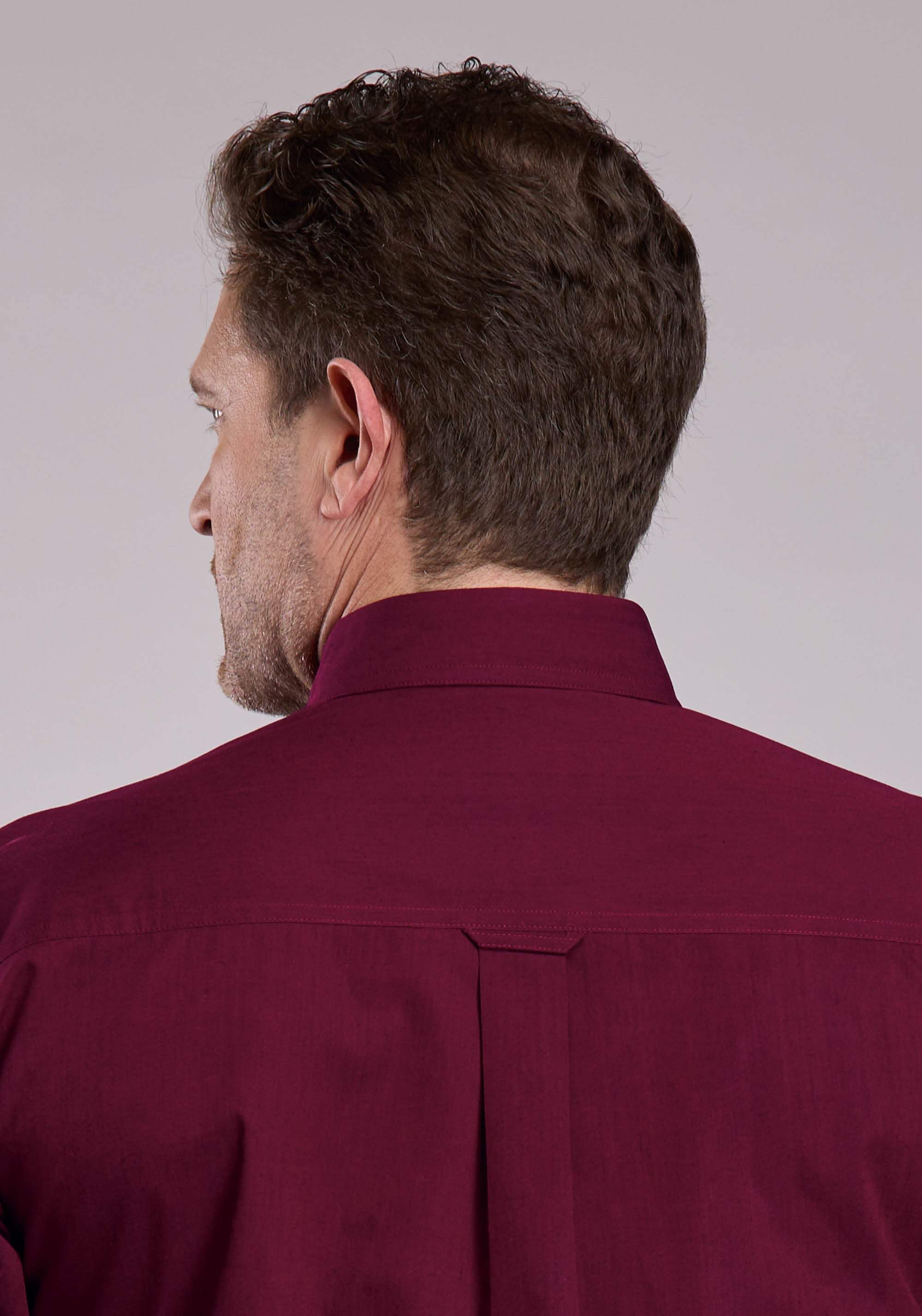Roper Mens Long Sleeve Button Black Fill - Wine Western Shirt - Roper - Flyclothing LLC