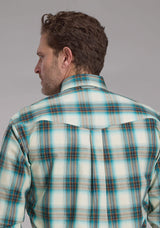 Roper Mens Taos Ombre Plaid Long Sleeve Button Western Shirt - Roper - Flyclothing LLC