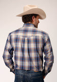Roper Mens Long Sleeve Button Ranch Plaid Western Shirt - Roper