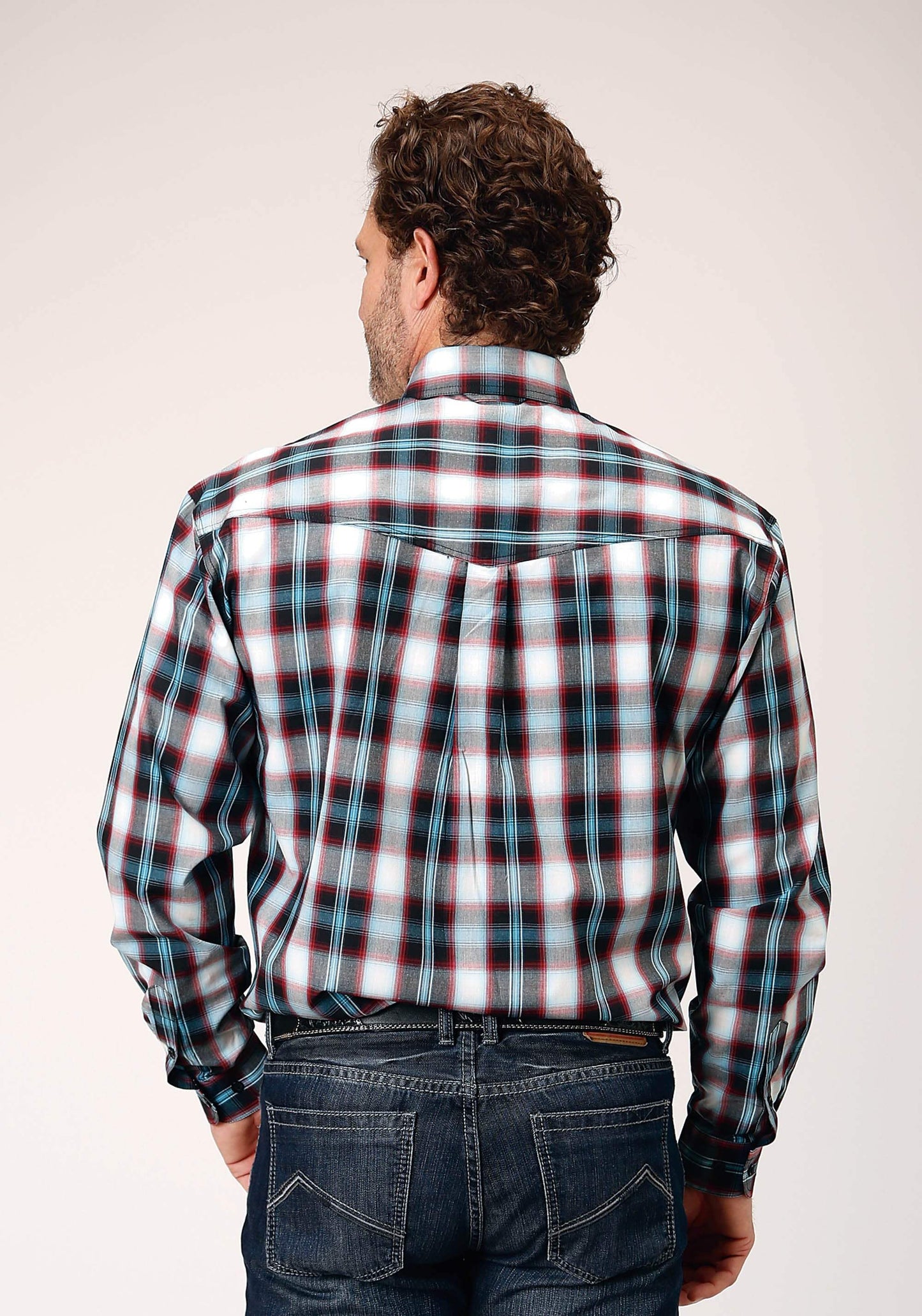 Roper Mens Long Sleeve Button West Plaid Western Shirt - Roper - Flyclothing LLC