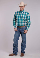 Mens Roper Sunset Plaid Long Sleeve Button Shirt - Roper - Flyclothing LLC