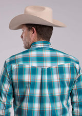 Mens Roper Sunset Plaid Long Sleeve Button Shirt - Roper - Flyclothing LLC