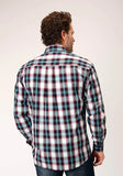 Roper Mens Long Sleeve Button West Plaid Western Shirt - Roper