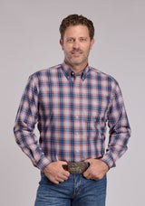 Mens Roper Breezy Plaid Long Sleeve Button Shirt