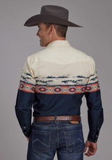 Roper Mens Open Range Border Scenic Long Sleeve Snap Western Shirt - Roper - Flyclothing LLC