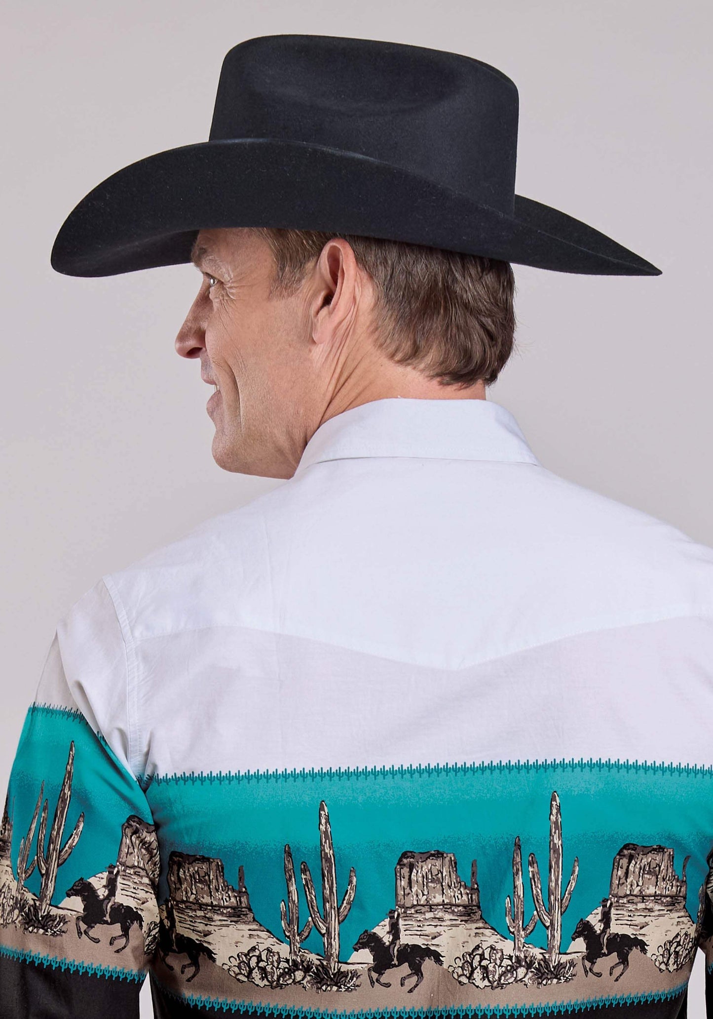 Roper Mens Long Sleeve Snap Scenic Border Western Shirt - Roper - Flyclothing LLC