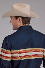 Roper Mens Aztec Border Print Long Sleeve Snap Western Shirt - Roper - Flyclothing LLC