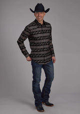 Roper Mens Horizontal Rodeo Stripe Long Sleeve Snap Western Shirt - Roper - Flyclothing LLC