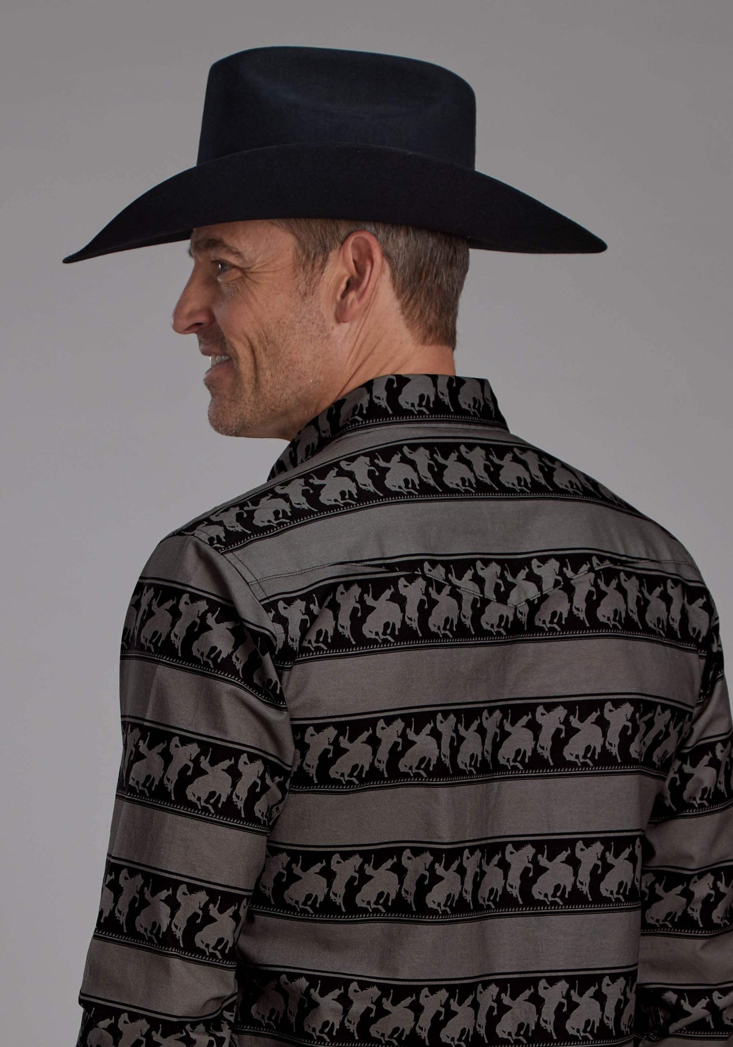 Roper Mens Horizontal Rodeo Stripe Long Sleeve Snap Western Shirt - Roper - Flyclothing LLC