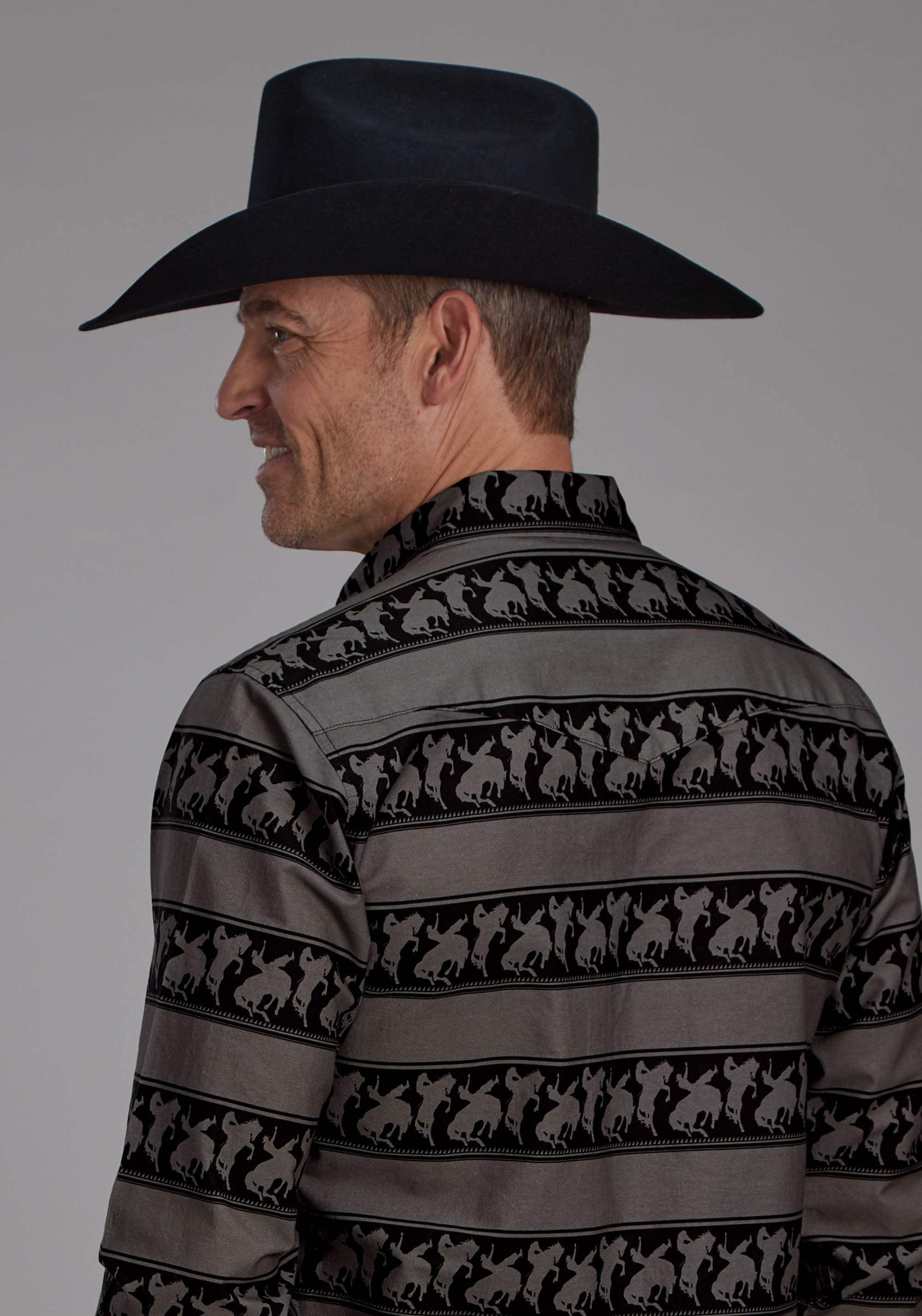 Roper Mens Horizontal Rodeo Stripe Long Sleeve Snap Western Shirt - Roper - Flyclothing LLC