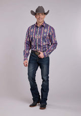 Roper Mens Long Sleeve Snap Vintage Stripe Western Shirt - Roper - Flyclothing LLC