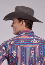 Roper Mens Long Sleeve Snap Vintage Stripe Western Shirt - Roper - Flyclothing LLC