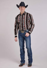 Roper Mens Long Sleeve Snap Serape Stripe Western Shirt - Roper - Flyclothing LLC
