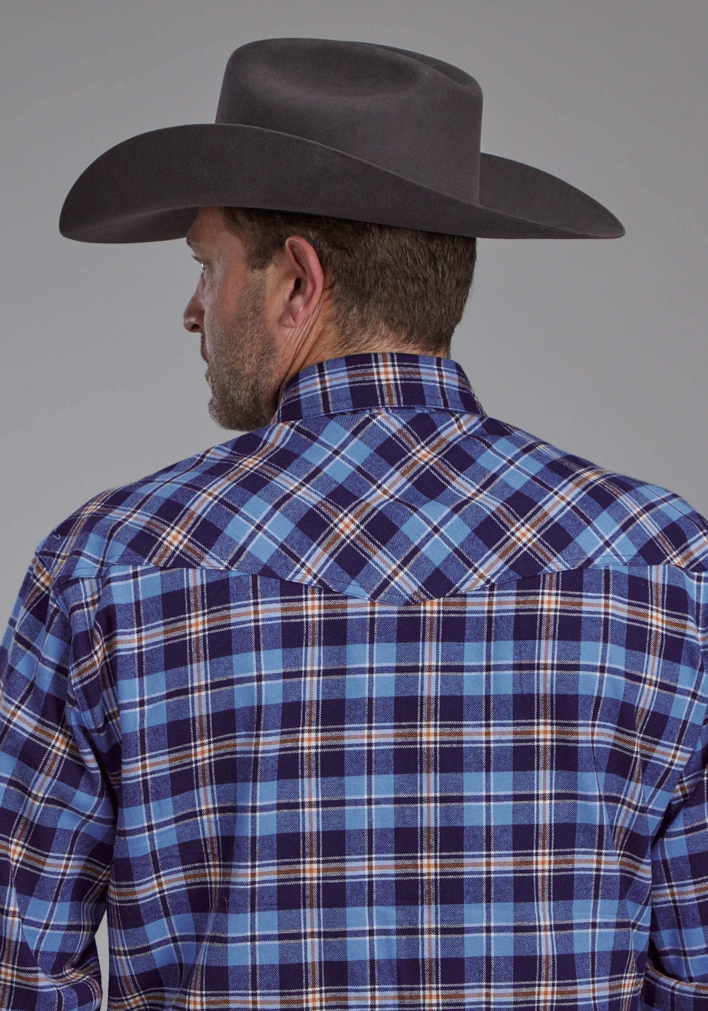 Roper Mens Unlined Flannel Shirt Long Sleeve Snap Western Shirt - Roper - Flyclothing LLC