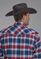 Roper Mens Unlined Flannel Shirt Long Sleeve Snap Western Shirt