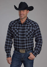 Roper Mens Unlined Flannel Shirt Long Sleeve Snap Western Shirt - Roper - Flyclothing LLC
