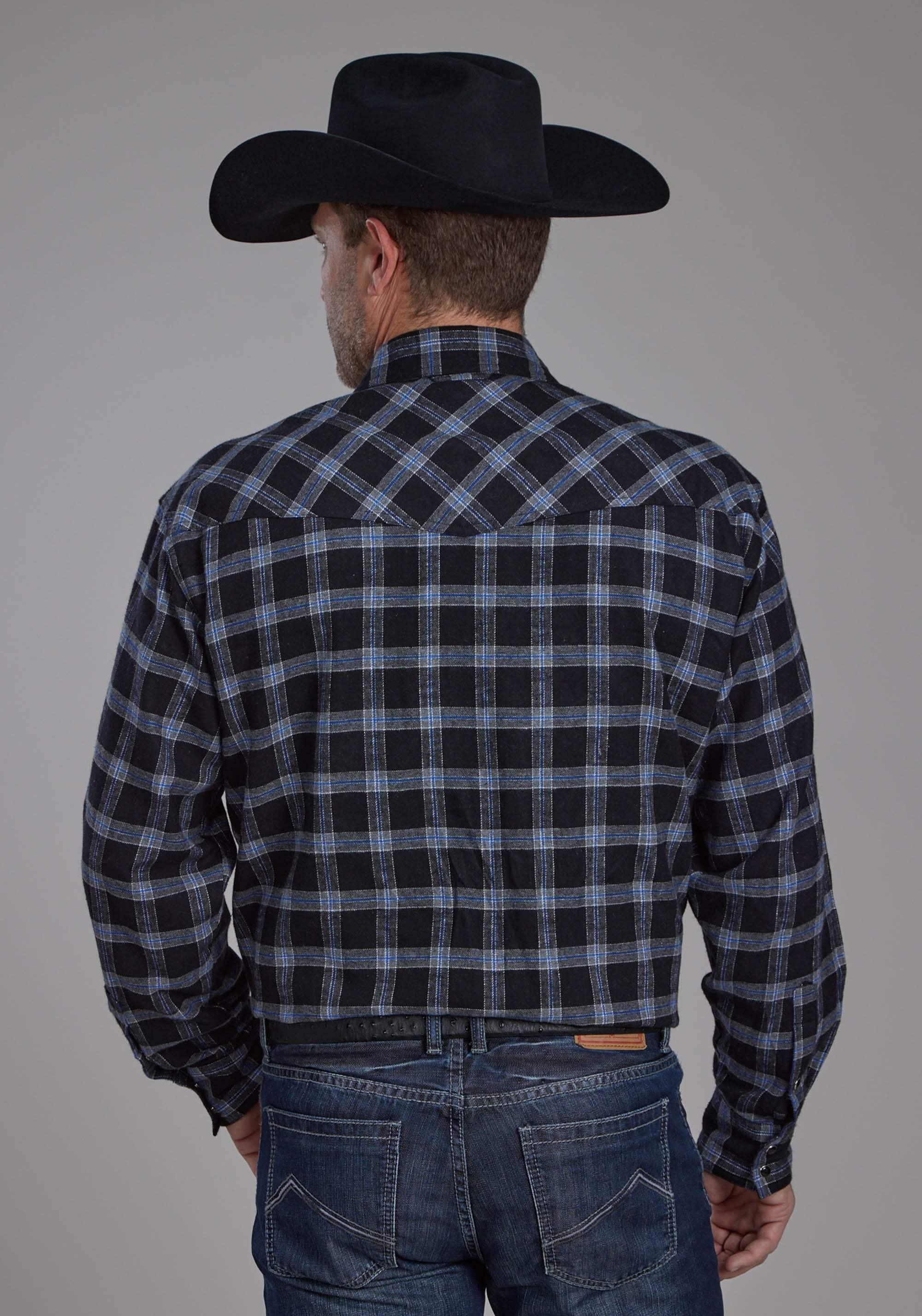 Roper Mens Unlined Flannel Shirt Long Sleeve Snap Western Shirt - Roper - Flyclothing LLC