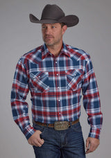 Roper Mens Unlined Flannel Shirt Long Sleeve Snap Western Shirt - Roper - Flyclothing LLC