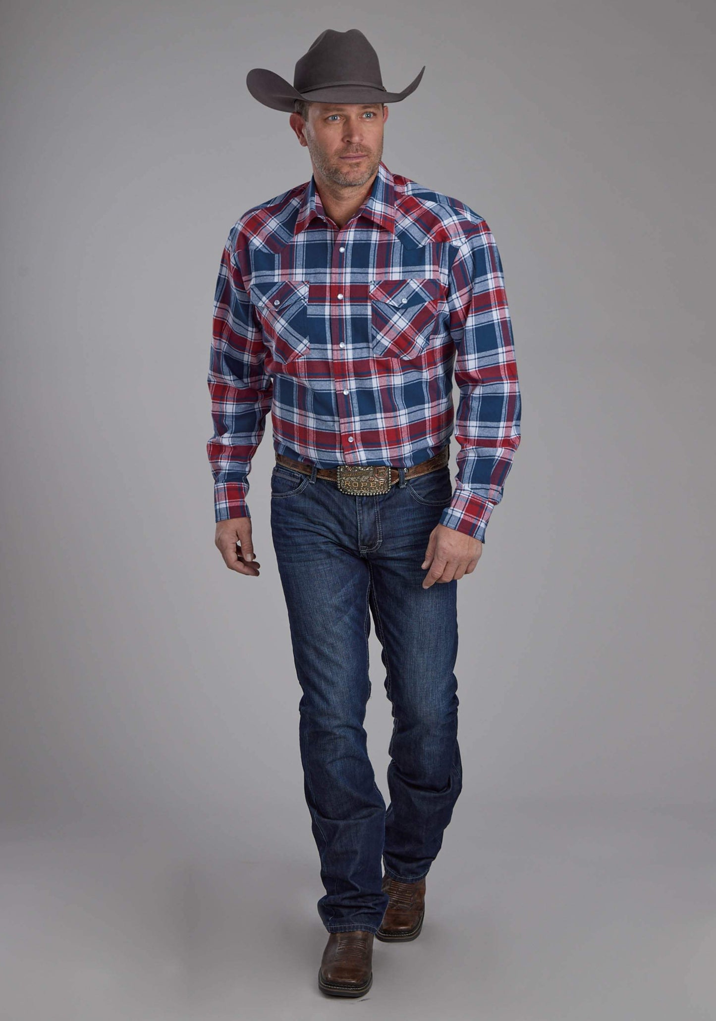 Roper Mens Unlined Flannel Shirt Long Sleeve Snap Western Shirt - Roper - Flyclothing LLC