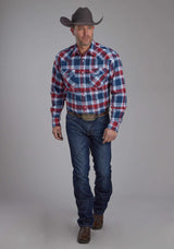 Roper Mens Unlined Flannel Shirt Long Sleeve Snap Western Shirt - Roper - Flyclothing LLC