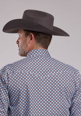 Mens Roper Baseball Foulard Long Sleeve Snap Shirt