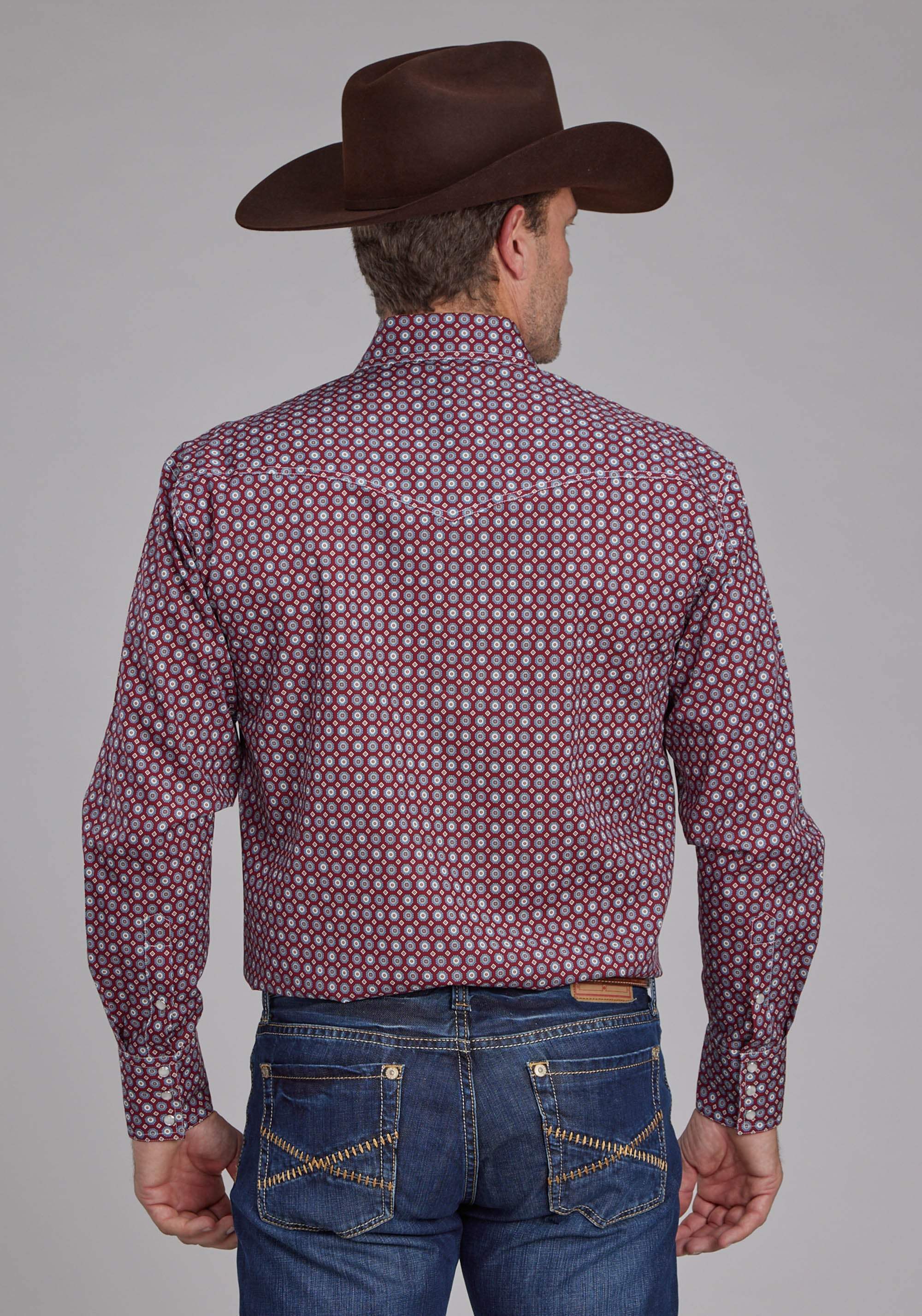 Roper Mens Highway Foulard Long Sleeve Snap Western Shirt - Roper - Flyclothing LLC