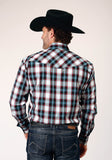 Roper Mens Long Sleeve Snap West Plaid Western Shirt Tall Fit - Roper