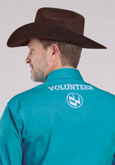 Roper Men's Long Sleeve Shirt In Tall Sizes * Snap Front * 1 Point Back Yoke * 1 Point Front Yokes* 2 One Point Pockets Flaps * 3 Snap Cuff* Embroidery Detail On Front And Back - Roper