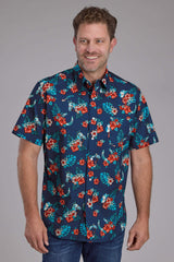 Roper Mens Hawaiian Print Short Sleeve Snap Western Shirt - Roper - Flyclothing LLC