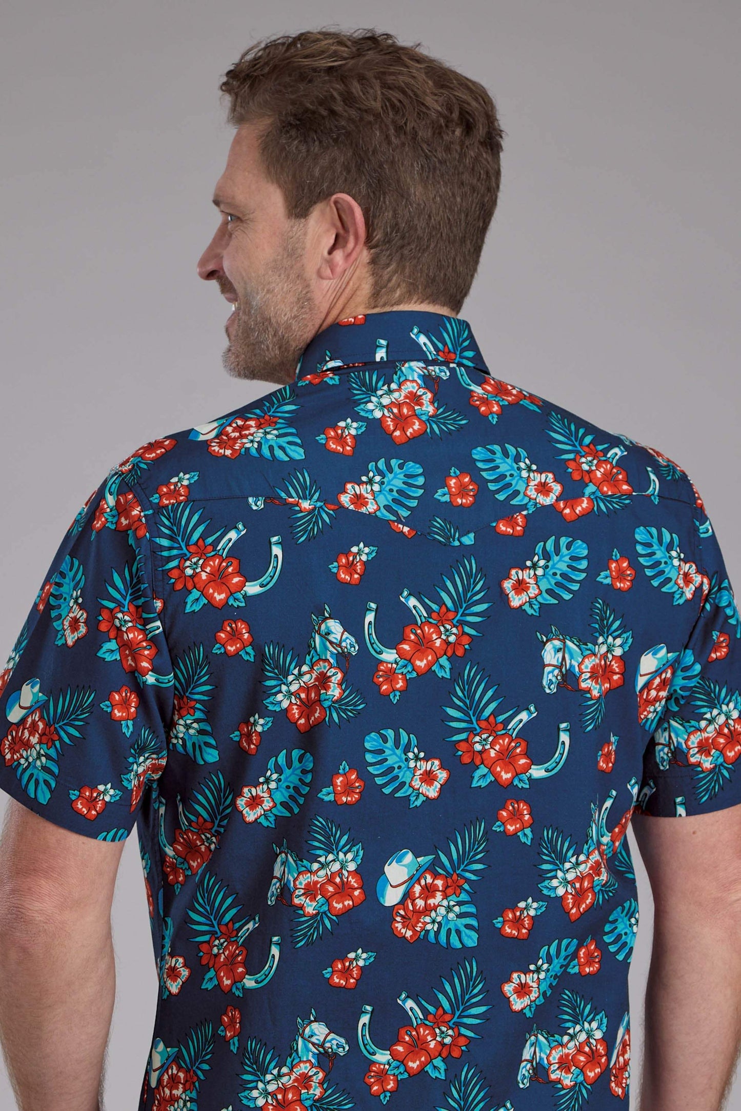 Roper Mens Hawaiian Print Short Sleeve Snap Western Shirt - Roper - Flyclothing LLC
