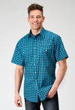 Roper Mens Short Sleeve Snap Scribble Print Western Shirt - Roper