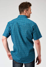 Roper Mens Short Sleeve Snap Scribble Print Western Shirt - Roper - Flyclothing LLC