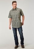 Roper Mens Short Sleeve Snap Estampa Paisley Western Shirt - Roper