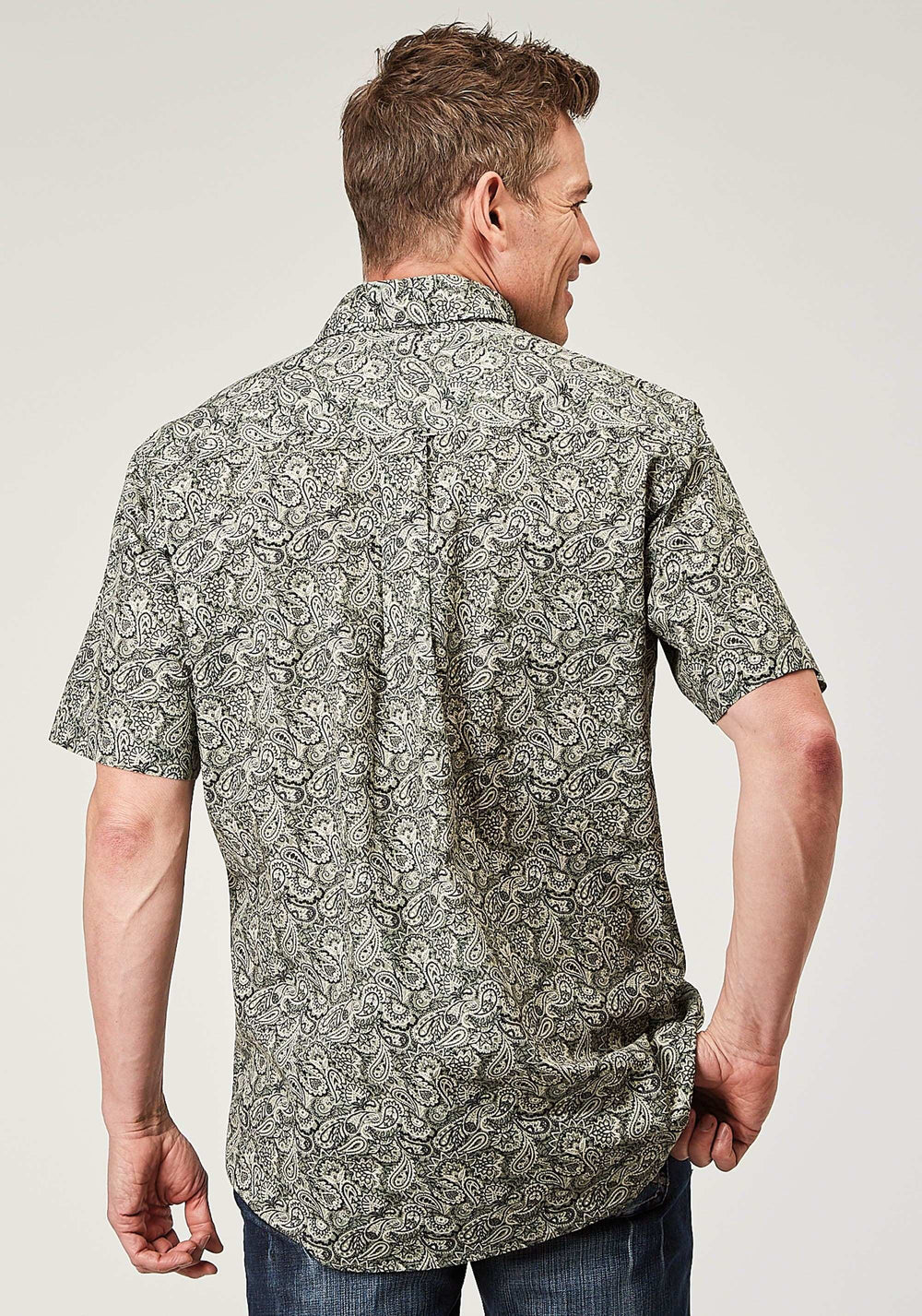 Roper Mens Short Sleeve Snap Estampa Paisley Western Shirt - Roper - Flyclothing LLC