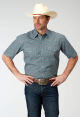 Roper Mens Short Sleeve Snap Frontier Foulard Western Shirt - Roper - Flyclothing LLC