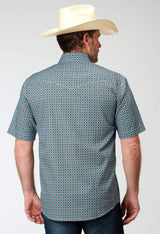 Roper Mens Short Sleeve Snap Frontier Foulard Western Shirt - Roper - Flyclothing LLC