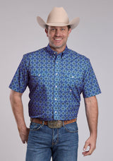 Mens Roper Ornamental Paisley Short Sleeve Button Shirt