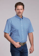 Mens Roper Pinwheel Foulard Short Sleeve Button Shirt