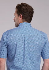 Mens Roper Pinwheel Foulard Short Sleeve Button Shirt